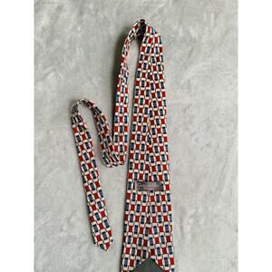 Christian Dior Silk Necktie Geometric gravate
